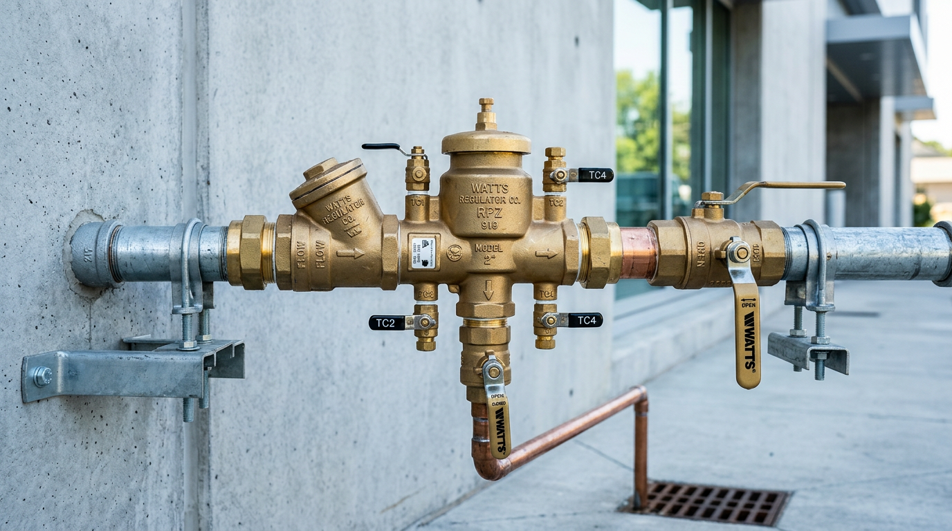 Commercial backflow prevention device